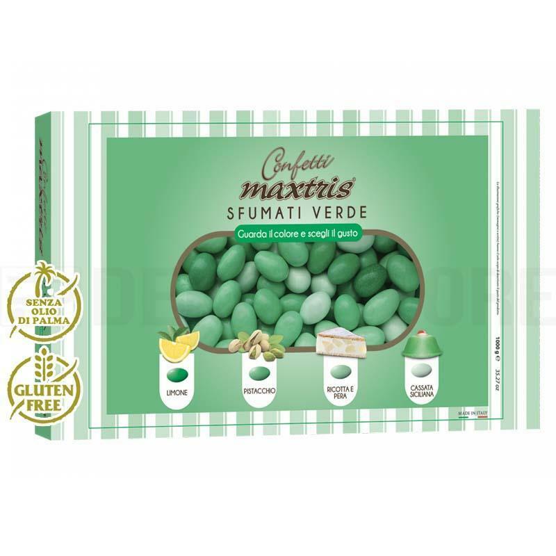 maxtris confetti maxtris sfumati verde - 1 kg