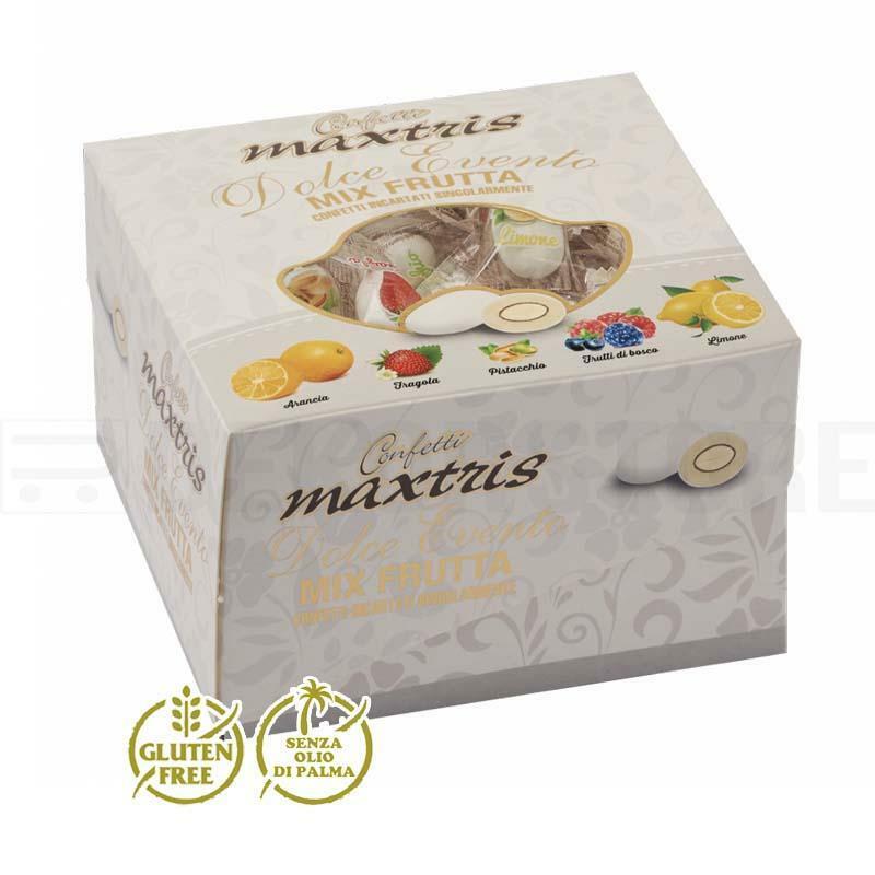 maxtris maxtris dolce evento mix frutta bianco vassoio - confetti  (500gr)