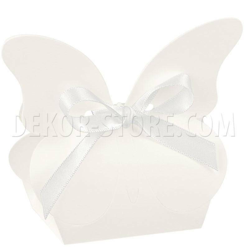 scotton spa scatolina a forma di farfalla white 60x40x90 mm - 10 pz