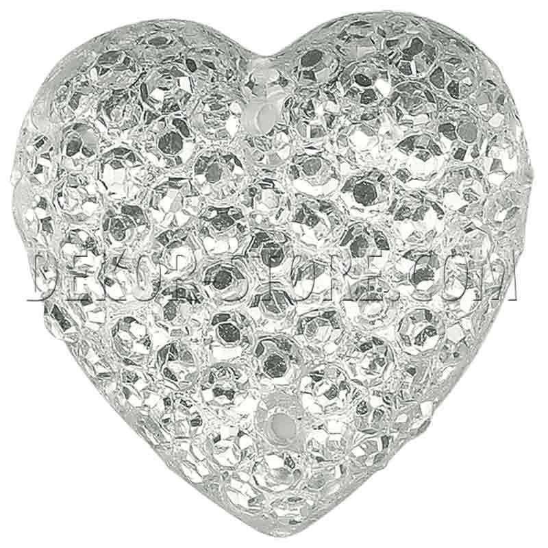 scotton spa scotton spa bottone 16x16 mm effetto cristallo bianco a forma di cuore