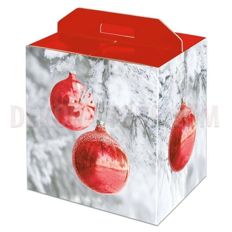 scotton spa scotton spa pacco dono con maniglia 305x225x350 mm - sfere rosse