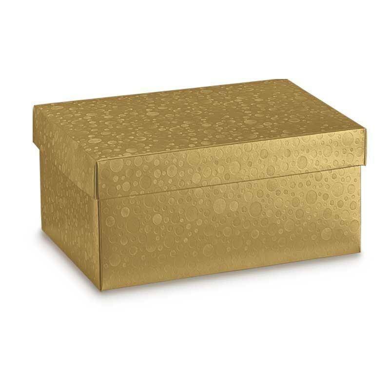 scotton spa scotton spa scatola 250x250x150 mm - sfere oro - fondo e coperchio