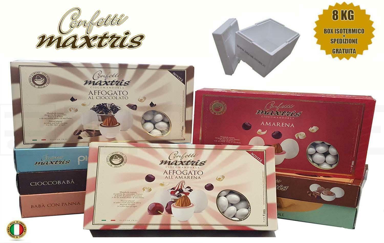 maxtris kit risparmio confetti maxtris 8 kg gusti personalizzati - per 80/120 invitati