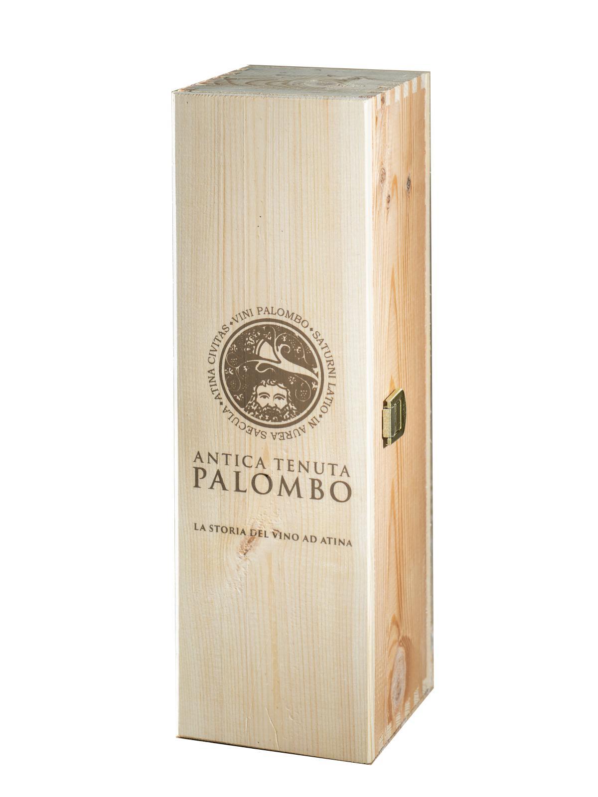 cassetta legno 1 bottiglia logo serigrafato Antica Tenuta Palombo