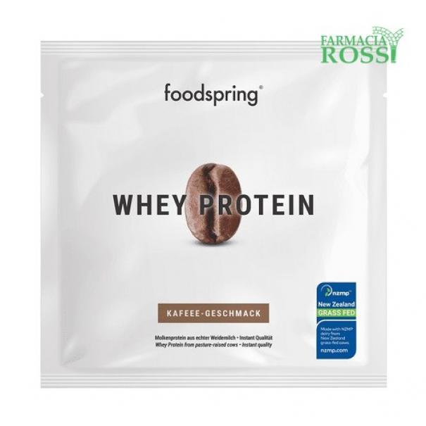 foodspring whey protein - gusto caffè - monoporzione da 30 g