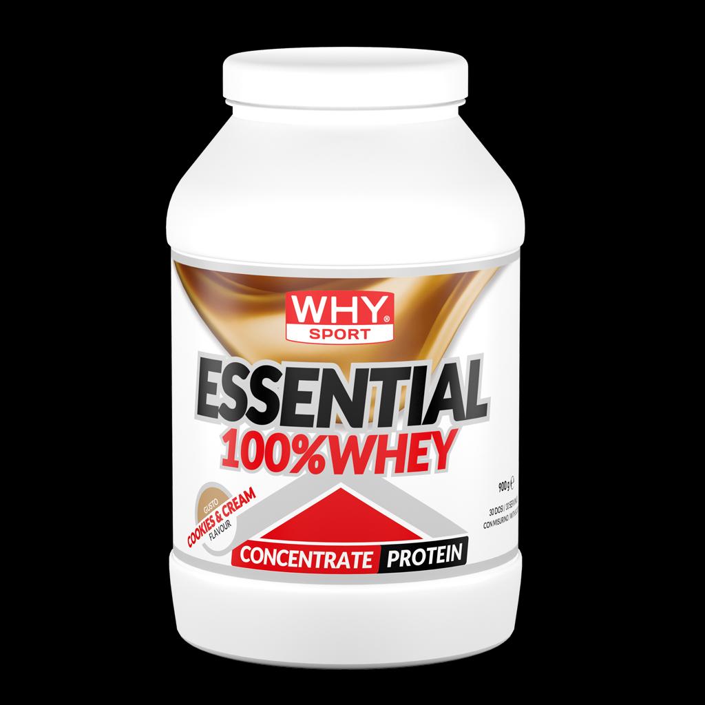 biovita group essential 100% whey - proteine concentrate del siero del latte in polvere gusto cookies & cream - 900g