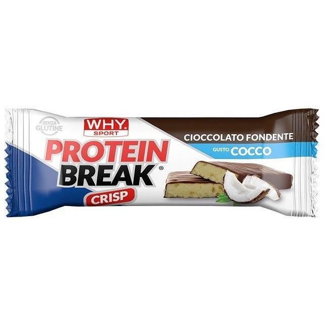biovita group why sport -  protein break -  gusto cioccolato fondente - cocco - 30g