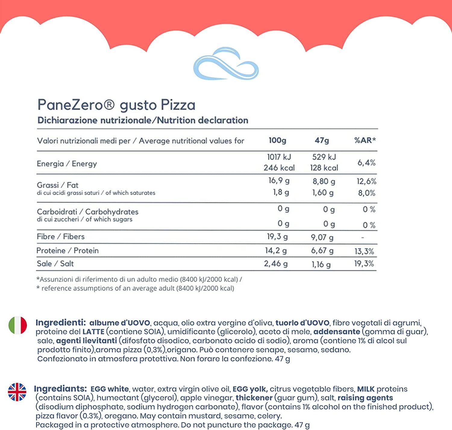 nuvola zero pane zero gusto cloudbread - 47g