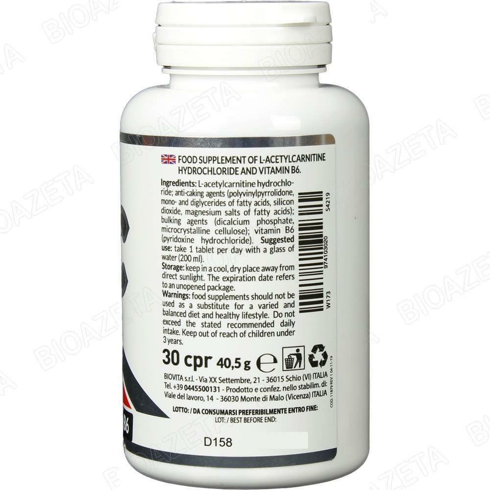 biovita group why sport - alc 1000 - integratore alimentare a base di acetil l-carnitina + b6 - 90 cpr