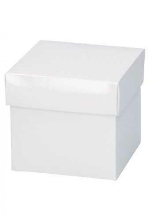 lover 50 pz scatole in cartone con coperchio bianco pieghevole fai da te 9x9 h10 cm bomboniera matrimonio battesimo comunione regalo muffin porta confetti - 50 pz