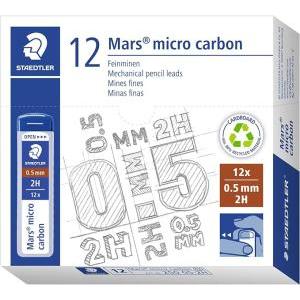 Mine mars micro carbon confezione da 12 blister x 12 mine 0.5mm 2h