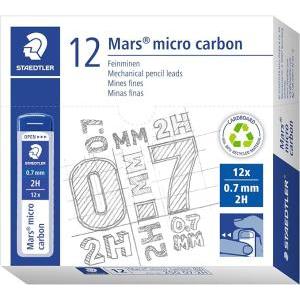 Mine mars micro carbon confezione da 12 blister x 12 mine 0.7mm 2h