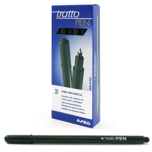 Penna tratto pen metal verde bosco confezione da 12