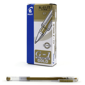 Penna  roller g-1 oro 0.7mm confezione da 12