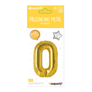 Palloncino n.0 oro metal 35cm