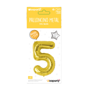 Palloncino n.5 oro metal 35cm