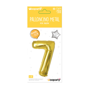 Palloncino n.7 oro metal 35cm