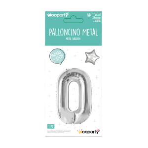Palloncino n.0 argento metal 35cm