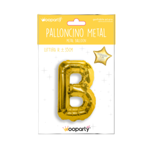 Palloncino lettera b oro metal 35cm
