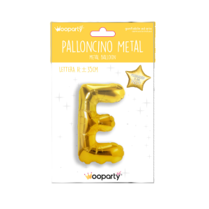 Palloncino lettera e oro metal 35cm