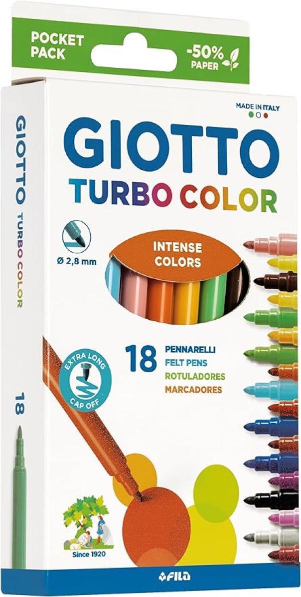 Pennarelli Giotto turbo color confezione da 18