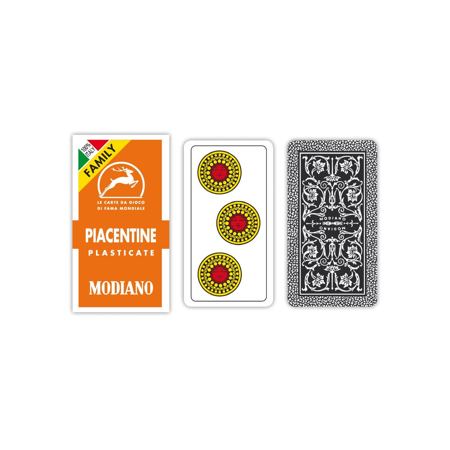 Carte da gioco Modiano Piacentine arancione family