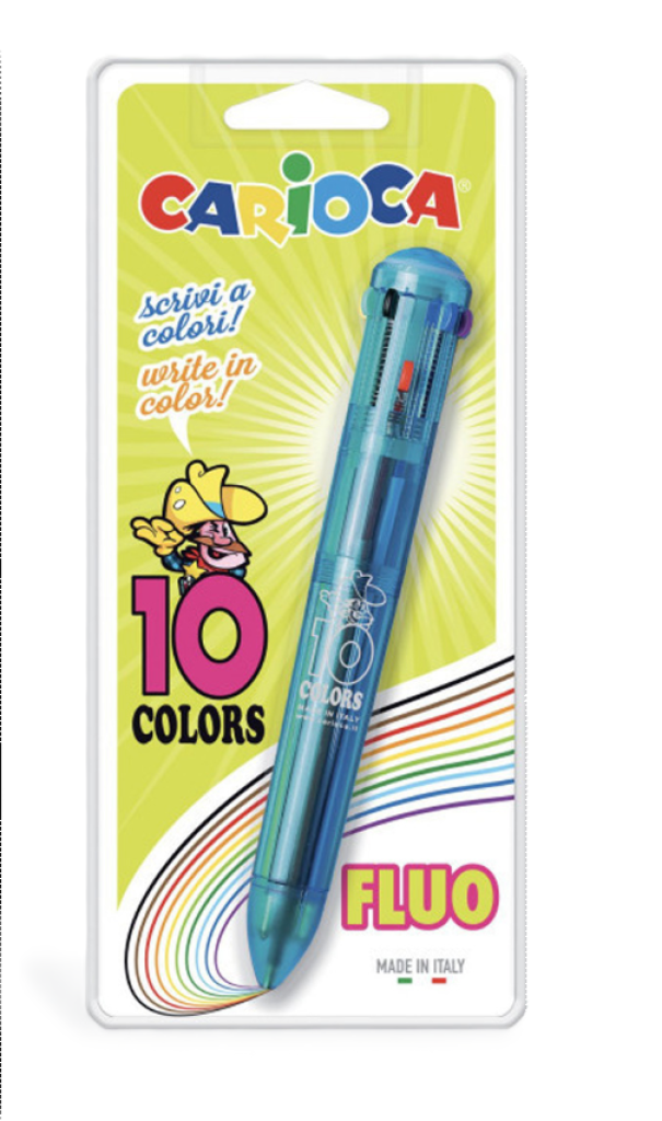 Penna a sfera Carioca fluo 10 colori 