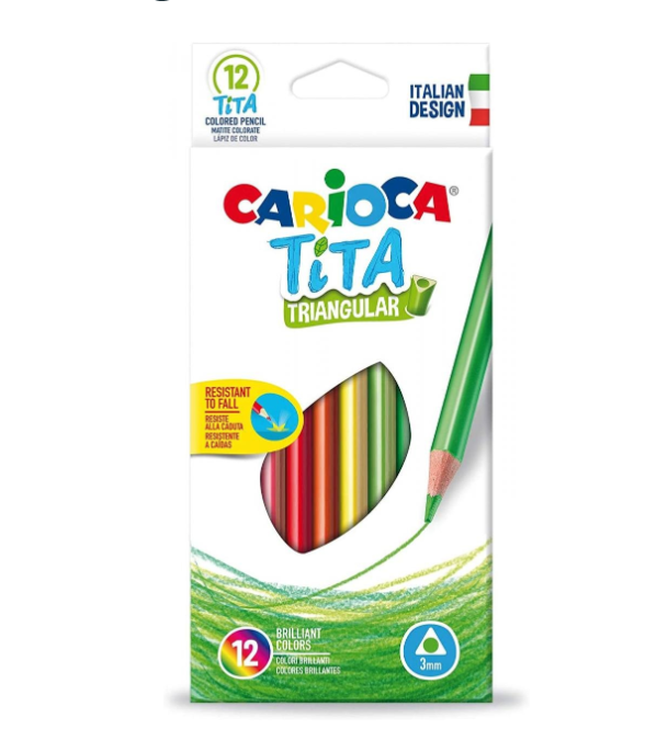 Pastelli Carioca Tita triangular confezione da 12