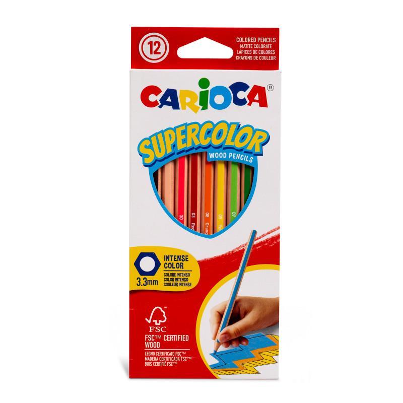 Pastelli Carioca supercolor confezione da 12 colori