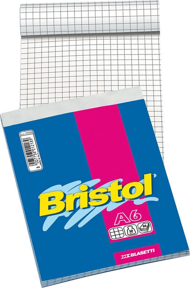 Blocco notes bristol Blasetti A6 rigatura 5M confezione da 10