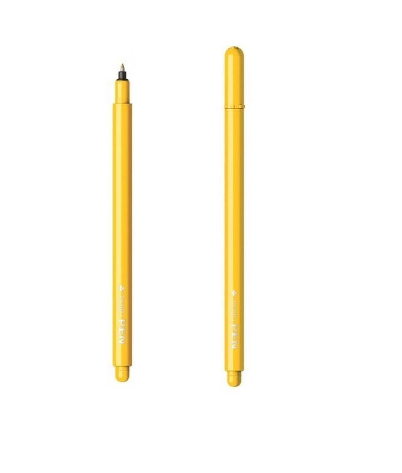 Penna Tratto pen metal giallo confezione da 12