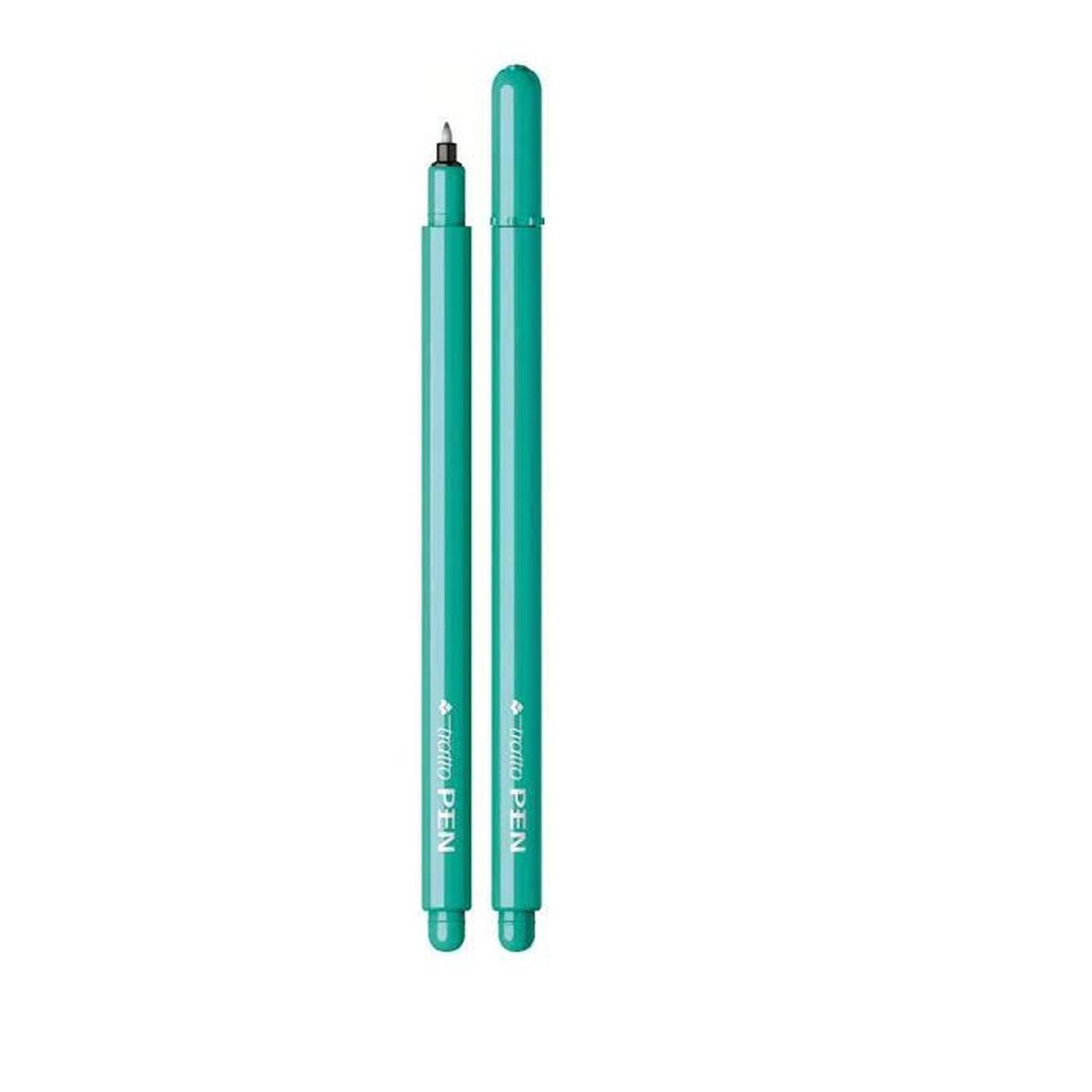 Penna Tratto pen metal verde turchese confezione da 12