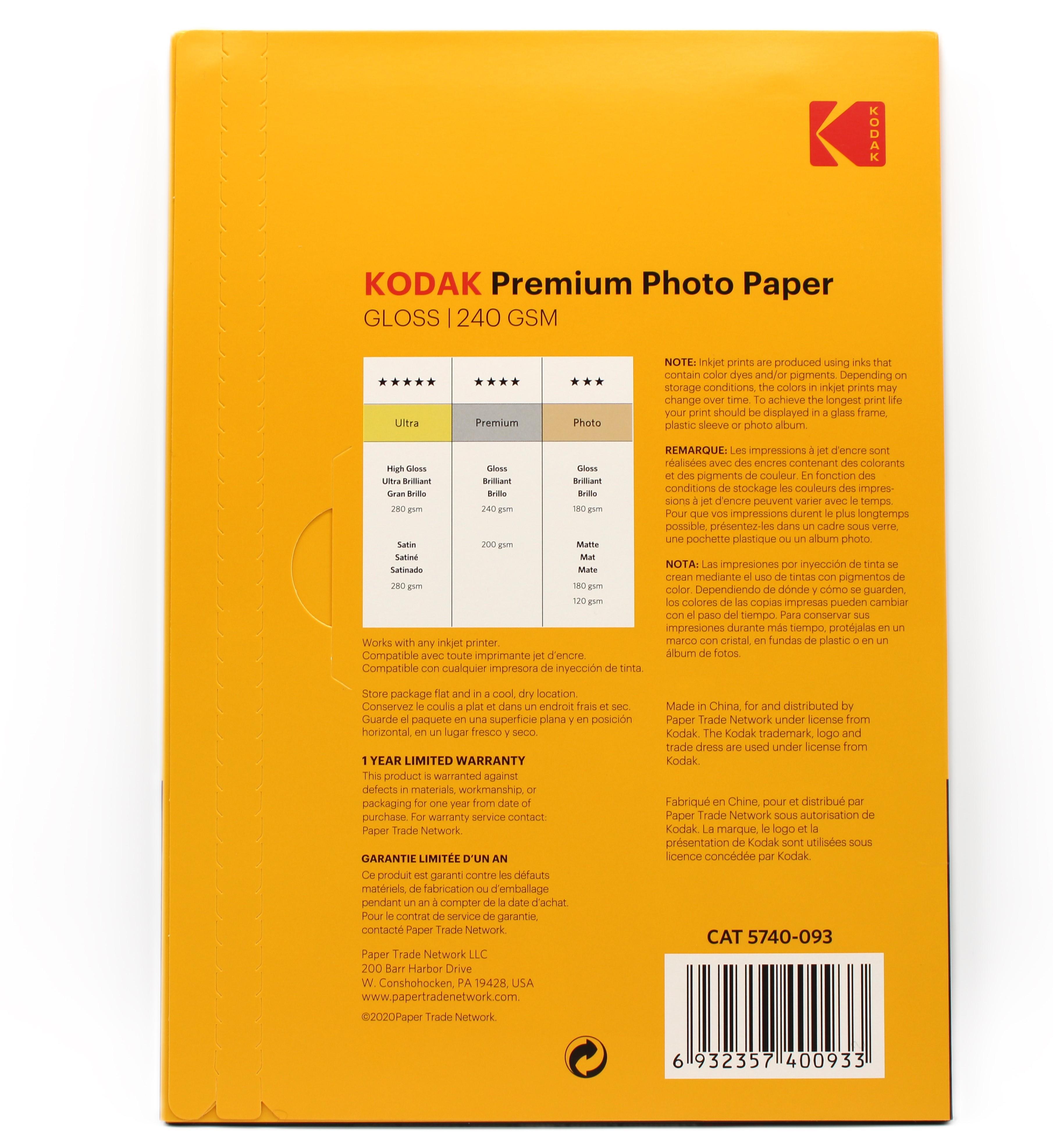 Carta fotografica Kodak premium A4 confezione da 20