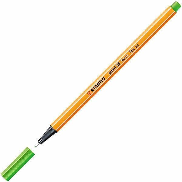 Penna Stabilo point 88/33 neon verde confezione da 10