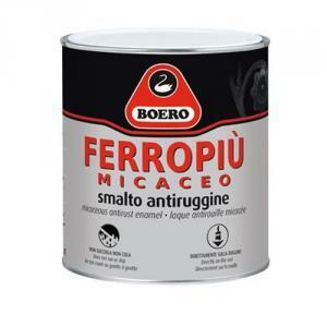 Ferropiu nero grafite grana fine 0,75 litri smalto anticorrosivo per esterni ed interni effetto micaceo.