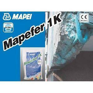 Mapefer 1k sacco 5 kg cod.276645 malta cementizia anticorrosiva monocomponente per la protezione dei ferri d’armatura.