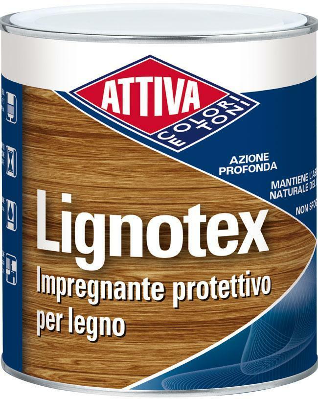 attiva lignotex impregante protettivo per legno colore pino 5 lt