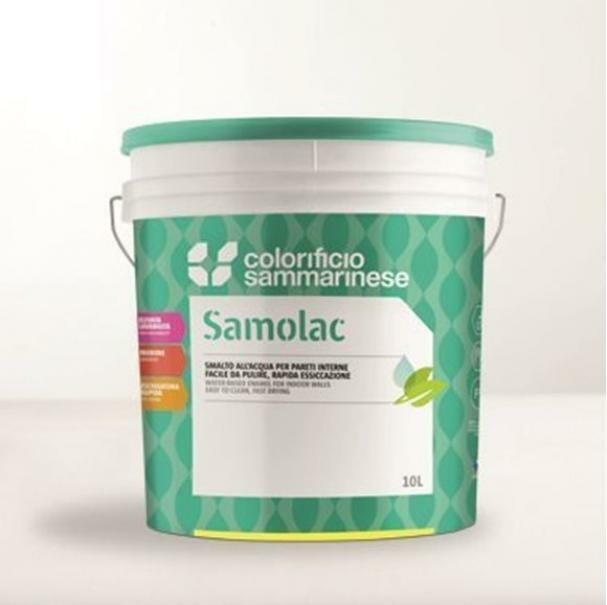 sammarinese sammarinese samolac lucido bianco 10 lt smalto acrilico all’acquadisinfettabile come richiesto dalla normativa haccp
