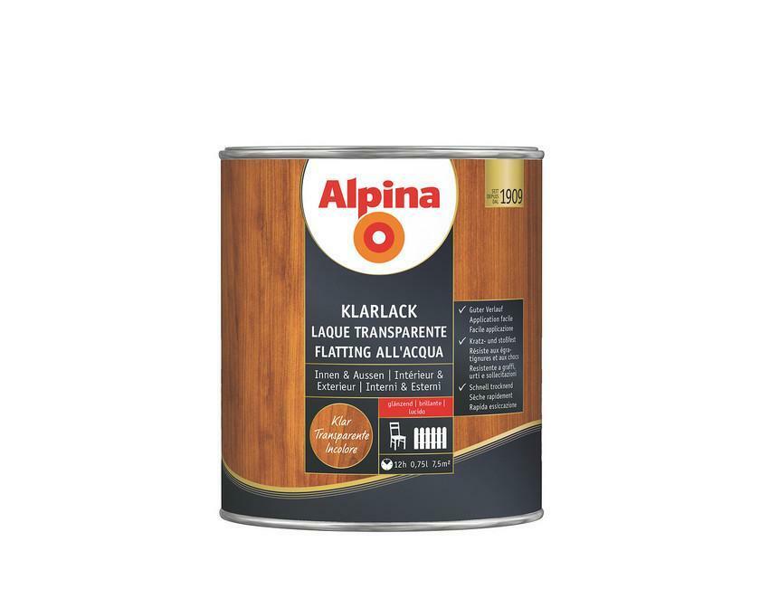 alpina alpina flatting acqua satinato 750 ml finitura per il legno