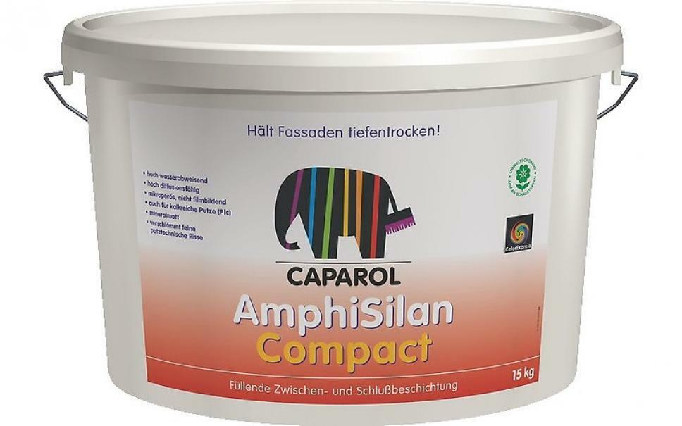 caparol caparol amphisilan compact 15 lt pittura riempitiva per facciate storiche, intonaci esterni e interni a calce e bastardi