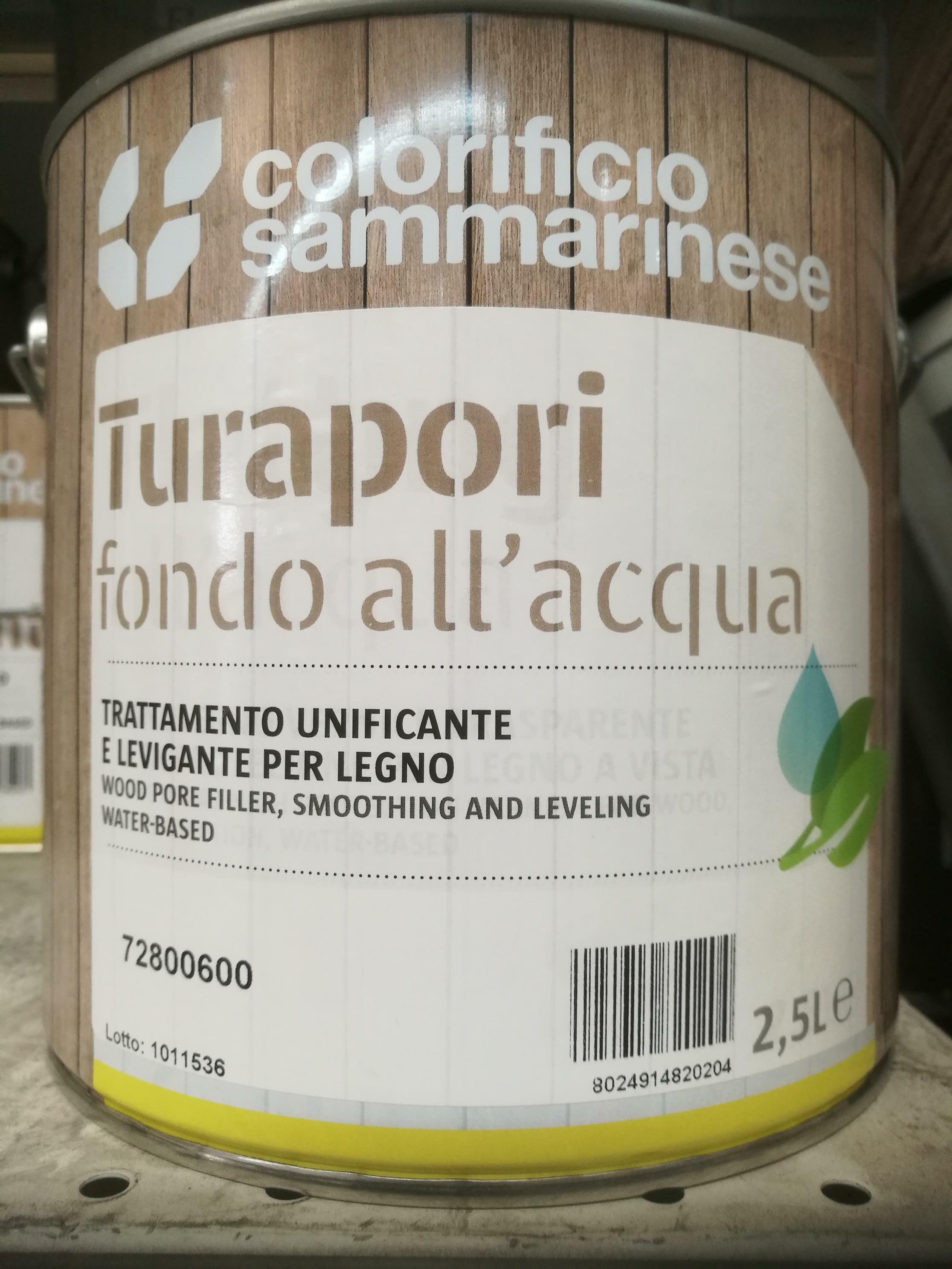 sammarinese sammarinese sanolegno fondo turapori carteggiabile 2,5 litri all'acqua