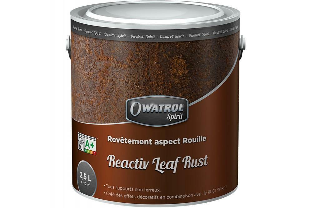 owatrol owatrol reactive leaf rust pittura speciale per creare effetto ruggine su materiali non ferrosi 0,5 lt cod.22w156600