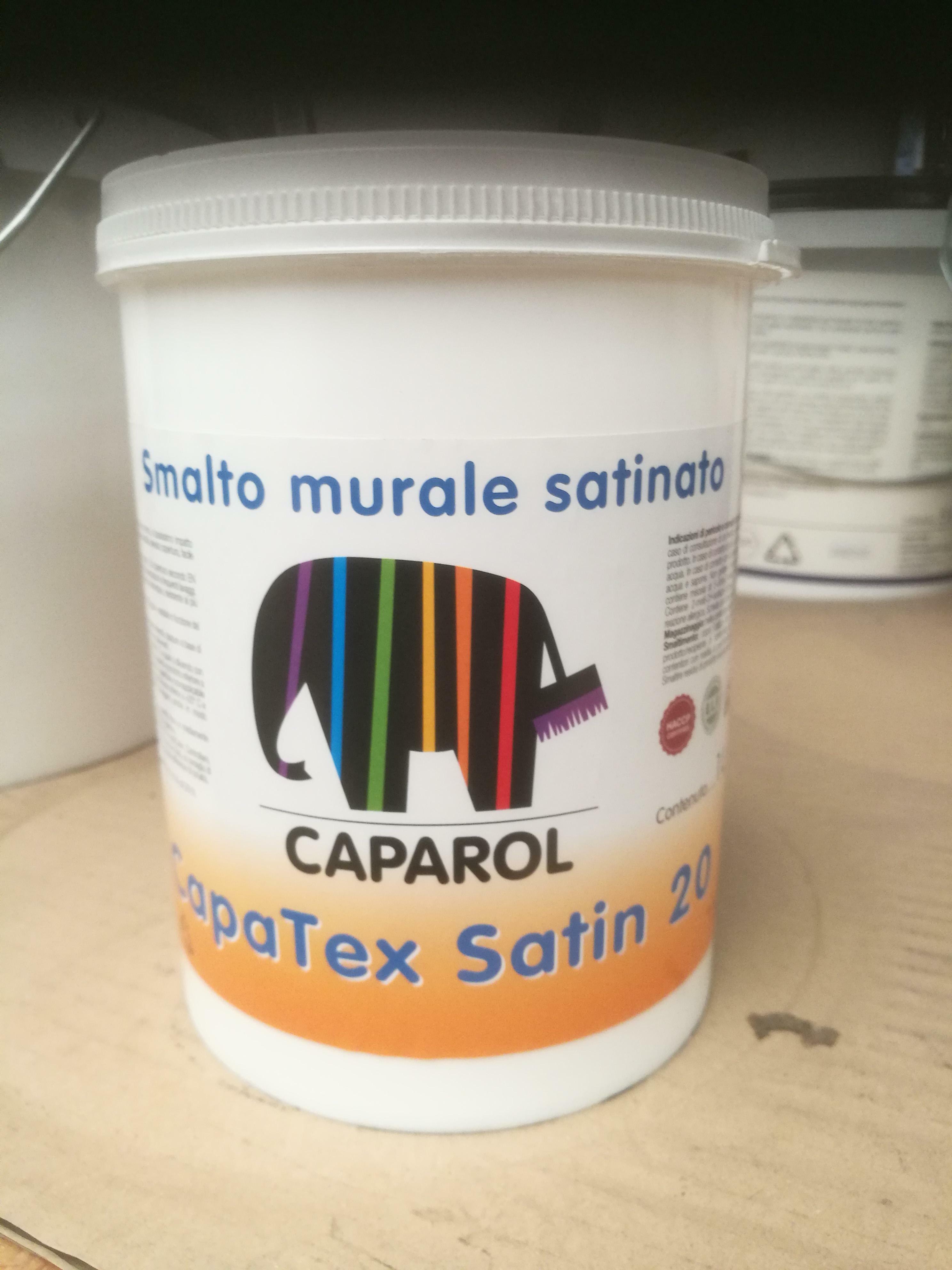 caparol caparol capatex satin 20 bianco/base 1 1 lt  idrosmalto murale satinato per interni