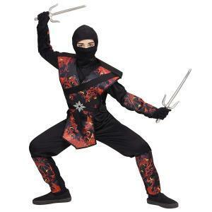Costume ninja drago in fiamme taglia 4/5 anni