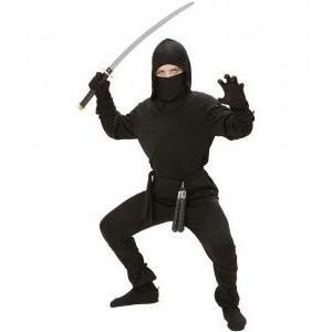 Costume ninja nero - anni 5/7 - 128 cm