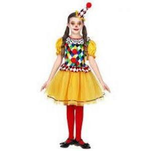 Costume bambina clown - anni 4/5 - 116 cm