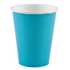 8 bicchieri carta azzurri 250 ml