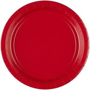 Eco rosso 8 piatti carta cm 23