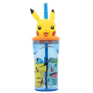Pokemon bicchiere con cannuccia 3d