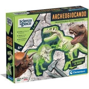 Archeogiocando t-rex e triceratopo